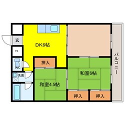 古城川ハイツの物件間取画像